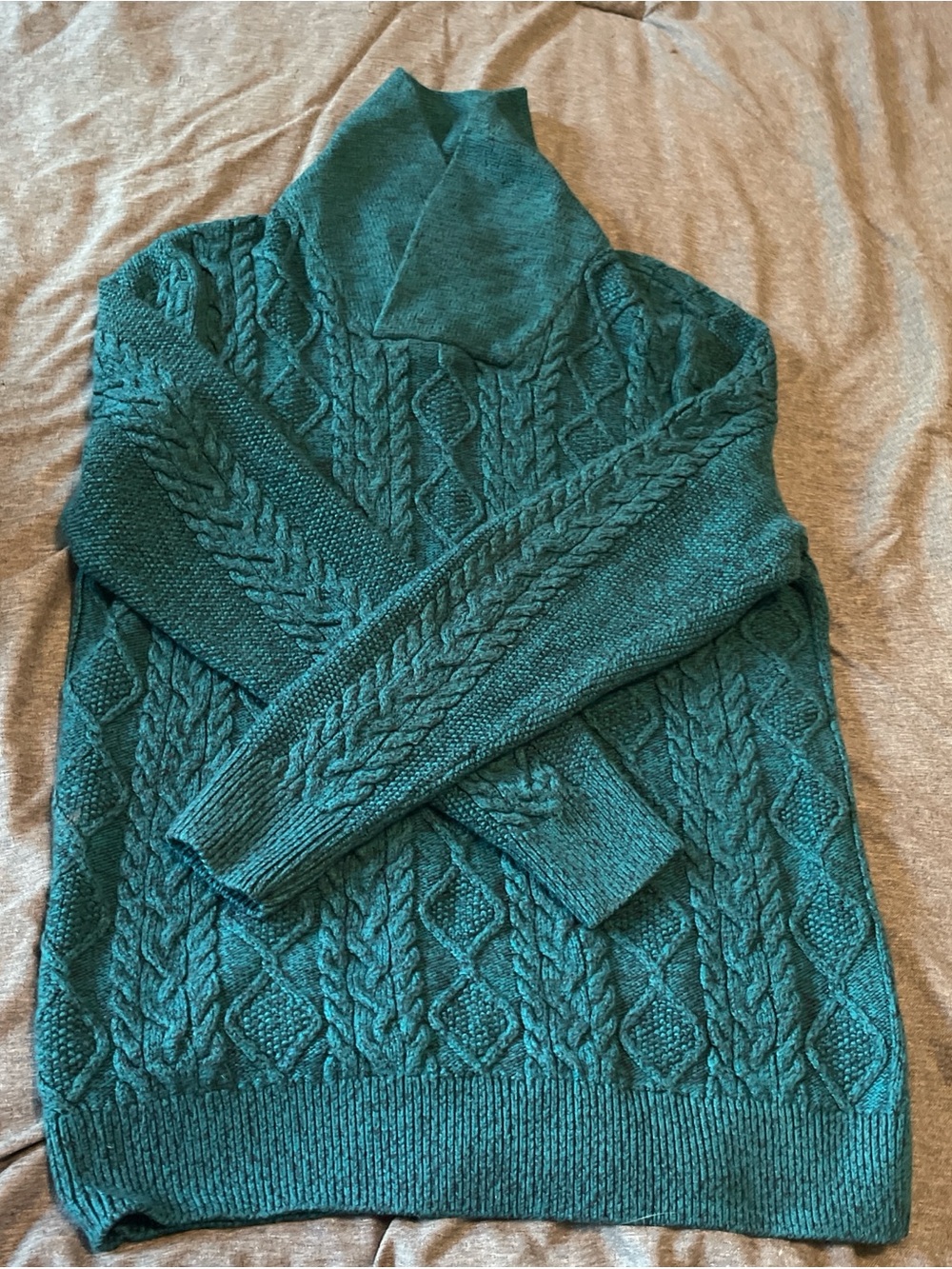 Goodfellow & Co Teal Cable Knit Turtleneck Sweater